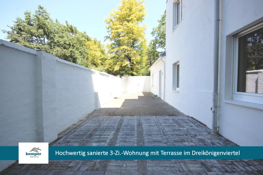 Hochwertig sanierte 3-Zi.-Wohnung m. Terrasse im Dreikönigenviertel